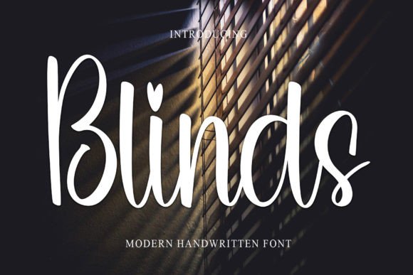 Blinds: A Handwritten Typeface for Editorial Design