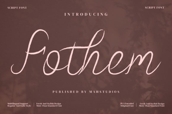 Fothem: The Elegant Script Font for Marketers