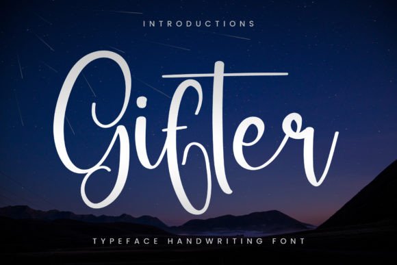 Gifter: An Elegant Handwritten Font for Editorial Design