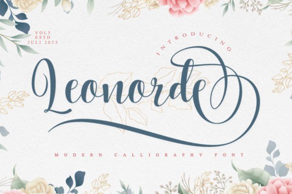 Leonorde: A Graceful Script Font for Editorial Design