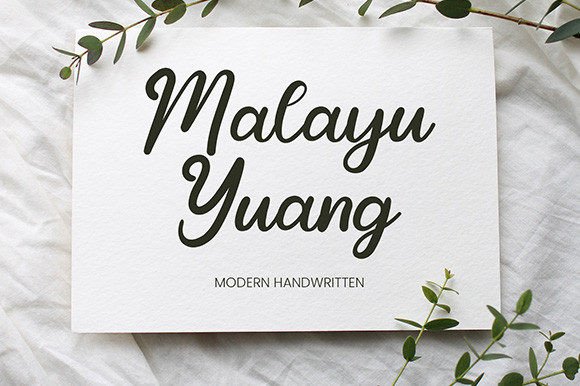 Malayu Yuang: A Flowing Typeface for Editorial Design
