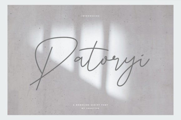 Patoryi: A Handwritten Font for Editorial Design