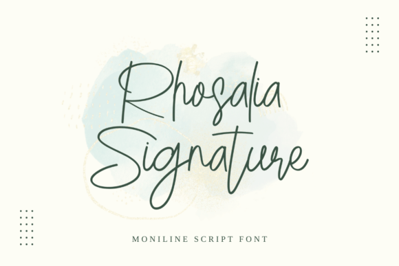 Rhosalia Signature: An Elegant Script Font for Editorial Design