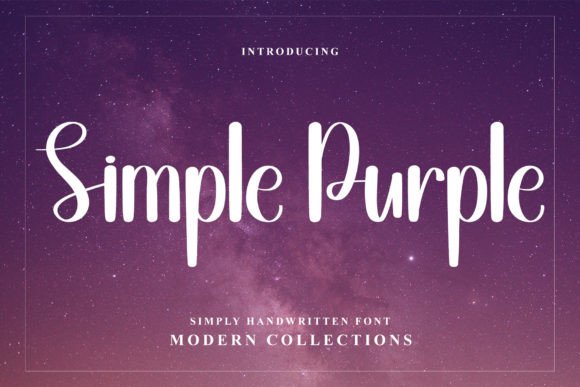 Simple Purple: A Handwritten Font for Editorial Design