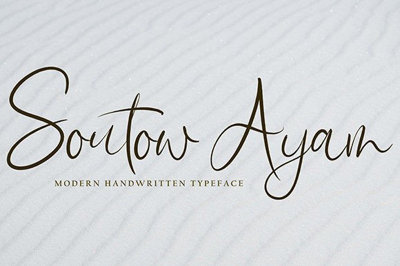 Soutow Ayam: A Flowing Script Font for Web Design