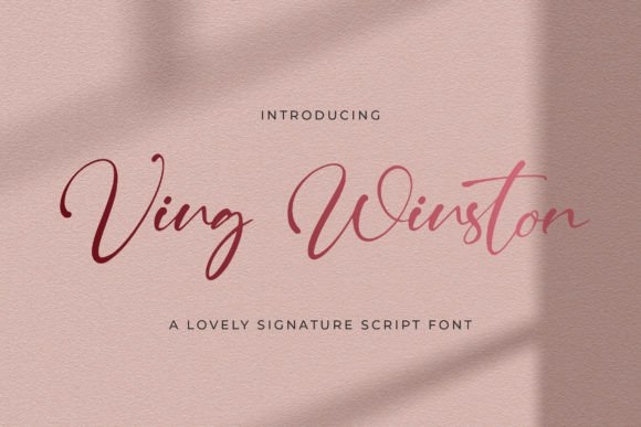 Ving Winston: A Script Font for Digital Design